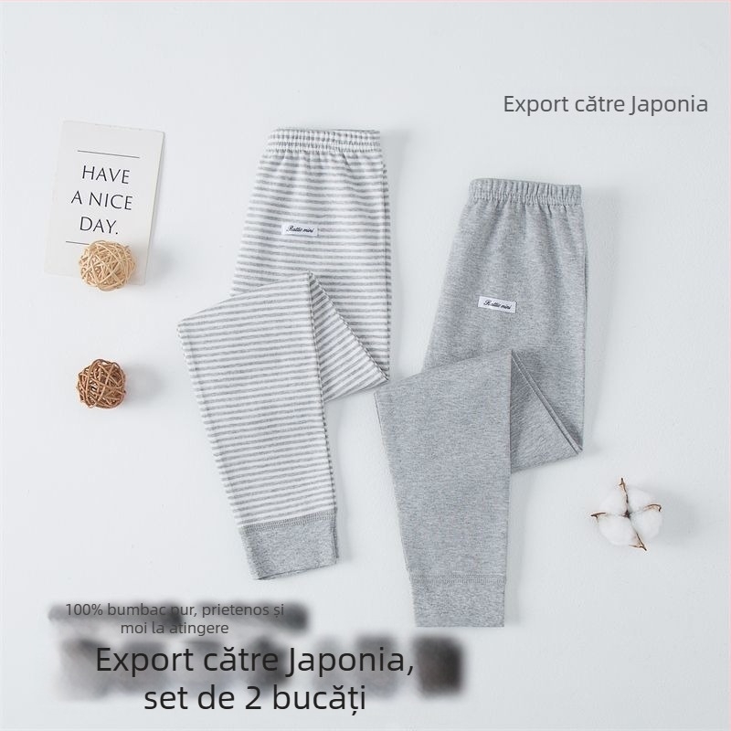 Pantaloni lungi pentru copii din 100% bumbac – unisex, Clasa de securitate A, pentru 3-8 ani, Iarnă 2021