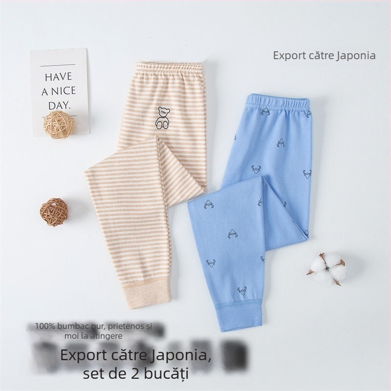 Pantaloni lungi pentru copii din 100% bumbac – unisex, Clasa de securitate A, pentru 3-8 ani, Iarnă 2021