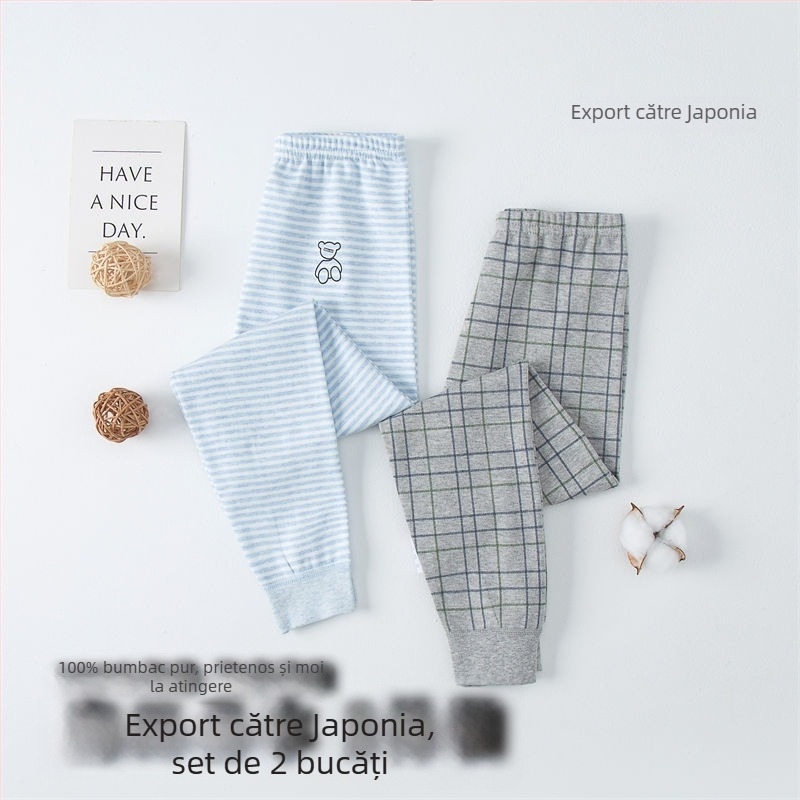 Pantaloni lungi pentru copii din 100% bumbac – unisex, Clasa de securitate A, pentru 3-8 ani, Iarnă 2021