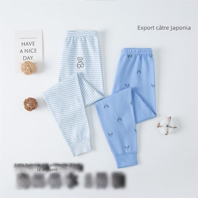 Pantaloni lungi pentru copii din 100% bumbac – unisex, Clasa de securitate A, pentru 3-8 ani, Iarnă 2021