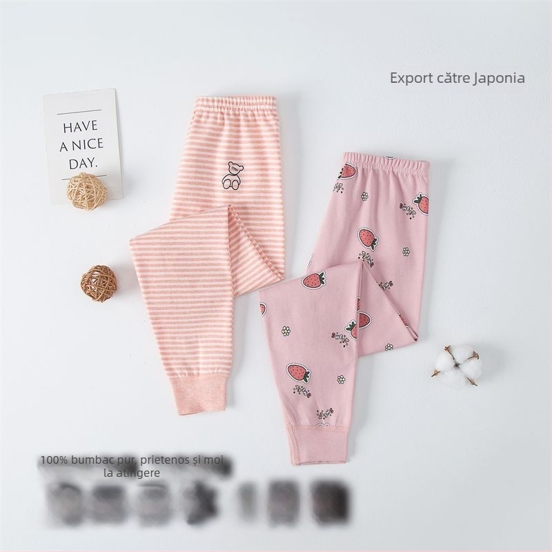 Pantaloni lungi pentru copii din 100% bumbac – unisex, Clasa de securitate A, pentru 3-8 ani, Iarnă 2021