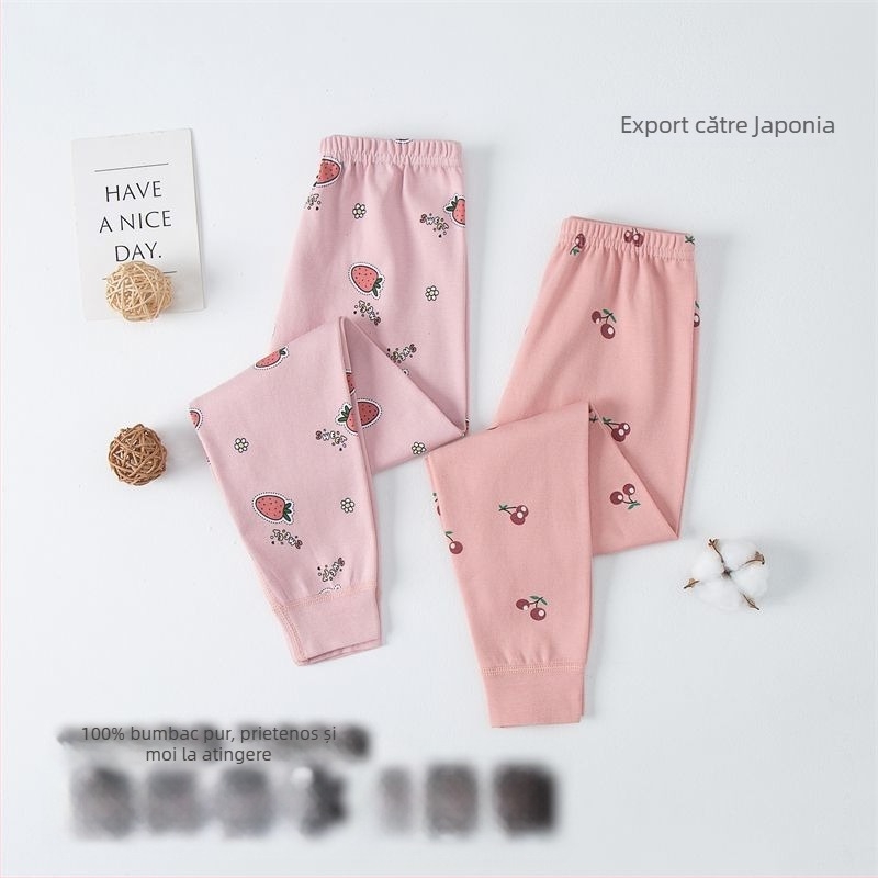 Pantaloni lungi pentru copii din 100% bumbac – unisex, Clasa de securitate A, pentru 3-8 ani, Iarnă 2021