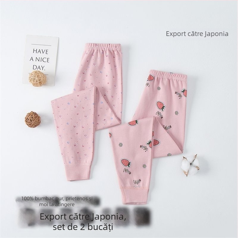 Pantaloni lungi pentru copii din 100% bumbac – unisex, Clasa de securitate A, pentru 3-8 ani, Iarnă 2021