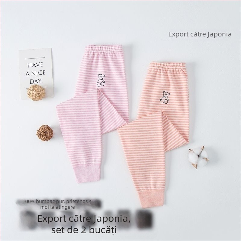 Pantaloni lungi pentru copii din 100% bumbac – unisex, Clasa de securitate A, pentru 3-8 ani, Iarnă 2021