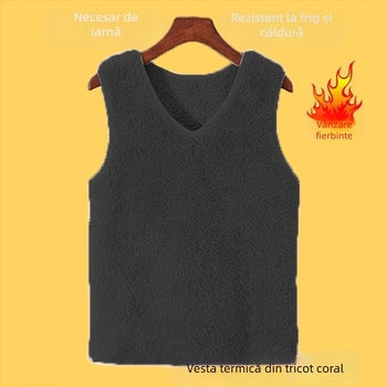 Vesta termică fără mâneci pentru femei, croială regulată, guler polo, țesătură chenille, 90–95% Spandex (Primăvara 2025)