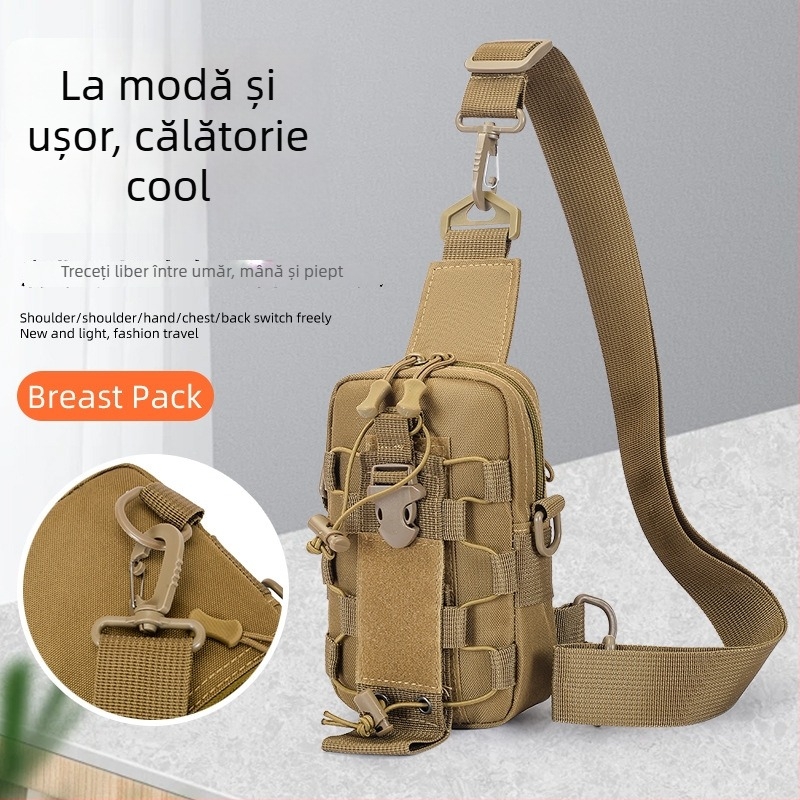 HAONNA Geantă de piept pentru bărbați, crossbody tactică, material Oxford, pentru călătorii casual