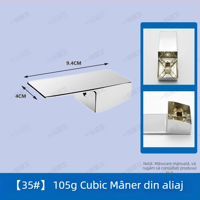 Mâner robinet pentru chiuvetă și bucătărie, amestec apă caldă/rece, aliaj, stil modern minimalist