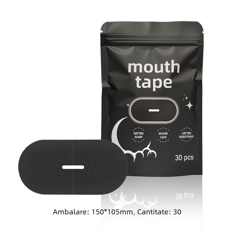 Bandă pentru gură la somn – plasture anti-sforăit, țesătură elastică, personalizabil, stil simplu