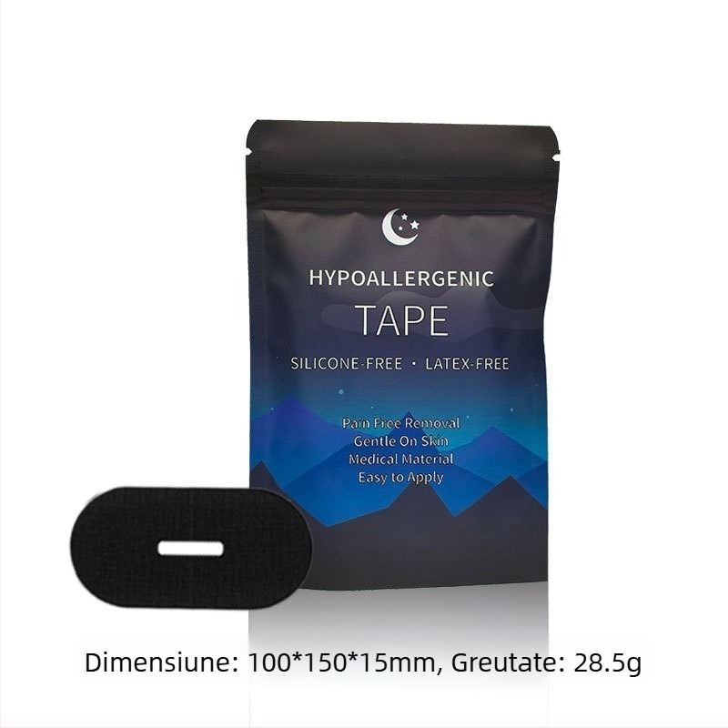 Bandă pentru gură la somn – plasture anti-sforăit, țesătură elastică, personalizabil, stil simplu