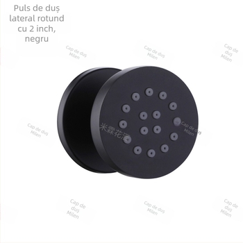 Cap de duș încastrat, pătrat sau rotund, rotativ și reglabil, din oțel inoxidabil, jet superior, funcție masaj, design modern minimalist