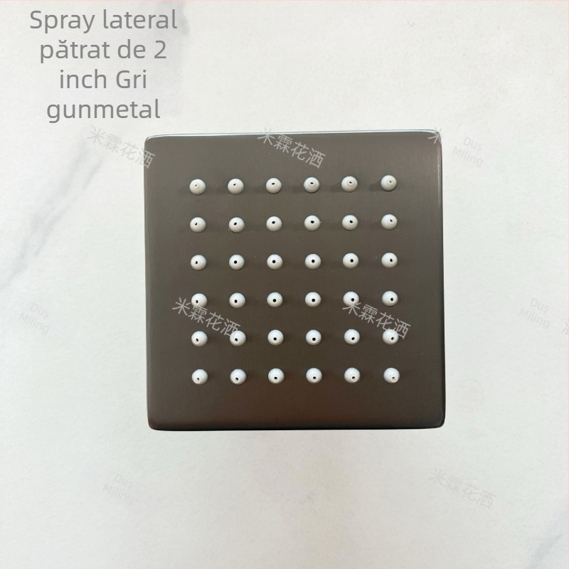 Cap de duș încastrat, pătrat sau rotund, rotativ și reglabil, din oțel inoxidabil, jet superior, funcție masaj, design modern minimalist