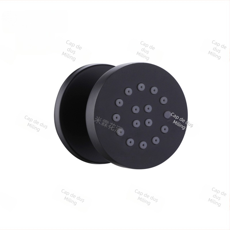 Cap de duș încastrat, pătrat sau rotund, rotativ și reglabil, din oțel inoxidabil, jet superior, funcție masaj, design modern minimalist