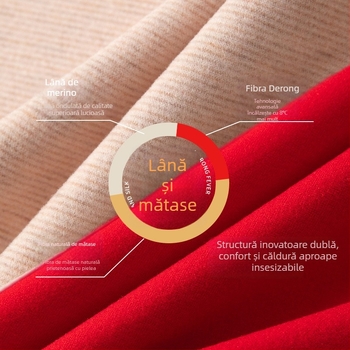 Set termic unisex din acril Derong – Top cu mâneci lungi și pantaloni, model solid, acril 90–95%