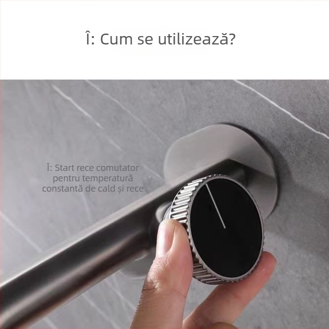 Baterie chiuvetă cu o singură manetă, pentru apă caldă/rece, montaj ascuns, corp din cupru, finisaj electroplacat