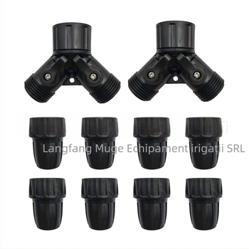 Conector pentru conducte PE pentru apă cu tee, cot și tee reductiv, blocare prin piuliță, material PE/POM, pentru grădină de acasă și spații verzi publice