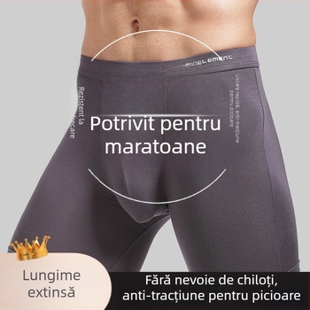 Boxer bărbătesc sport cu picior extins, anti frecare, uscare rapidă, 90–95% viscoză