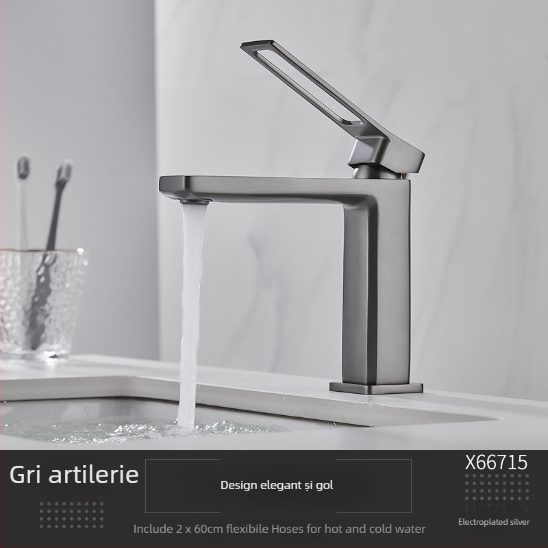 Robinet de chiuvetă din cupru, montat pe blat, cu cartuș ceramic, cu o singură mâner, 0-99°C, 0,8 MPa