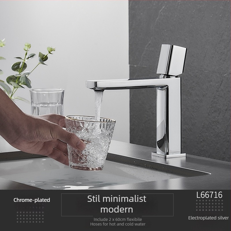 Robinet de chiuvetă din cupru, montat pe blat, cu cartuș ceramic, cu o singură mâner, 0-99°C, 0,8 MPa