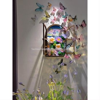 Adeziv decorativ 3D cu fluture – PVC, piesă unică, design tridimensional, potrivit pentru living, intrare și spații comerciale