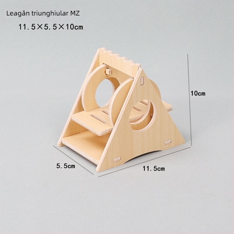 Cuib pentru hamster – adăpost rotund din lemn pentru interior, impermeabil, stil desen animat (Material: Silk flower; Formă: Rotund; Funcție: Impermeabil; Stil: Cartoon; Obiect: Hamster)