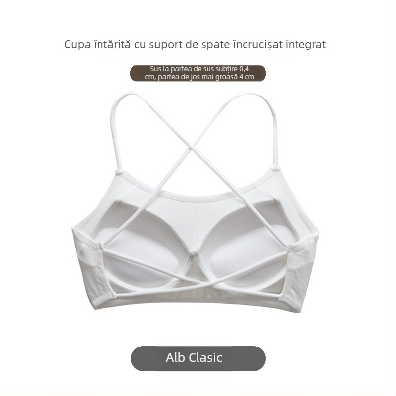 Top wrap tubular pentru bust, cupe 3/4, cupe subțiri modelate, material viscose