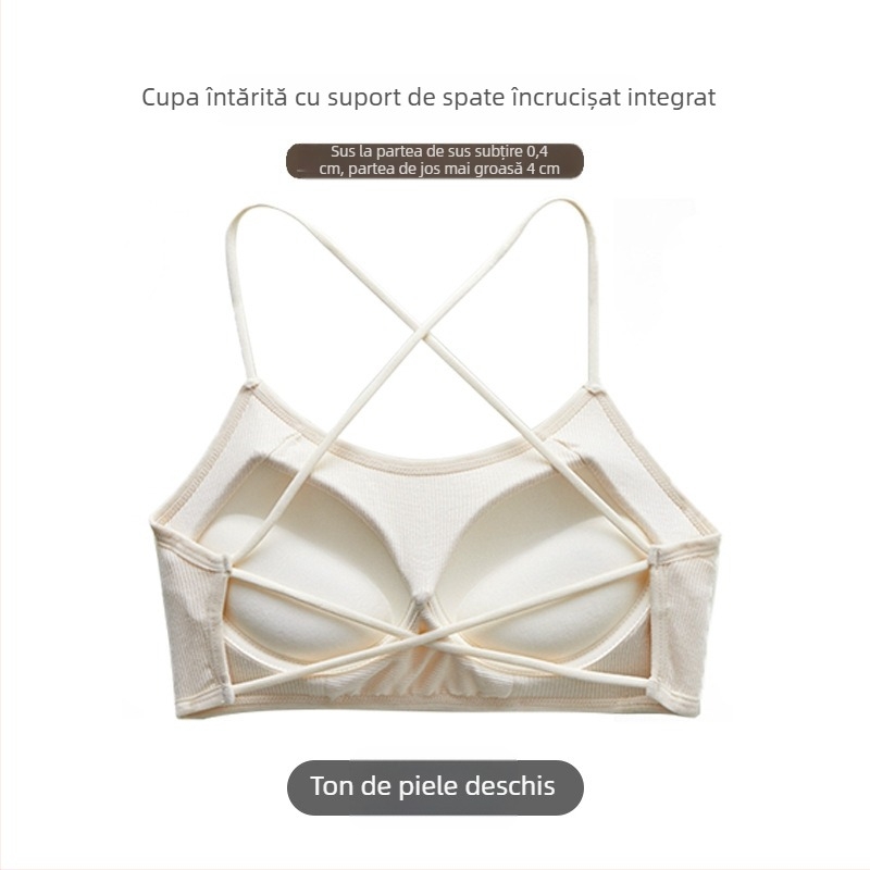 Top wrap tubular pentru bust, cupe 3/4, cupe subțiri modelate, material viscose