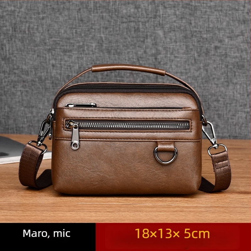 Geantă de umăr pentru bărbați, stil urban simplu, material PU, căptușeală poliester, model geometric, marcă Kati kangaroo