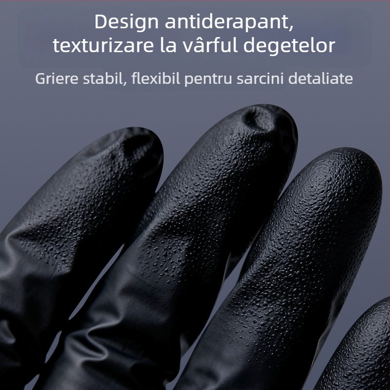 Jiankang Mănuși nitril de unică folosință, îngroșate, de calitate alimentară, impermeabile la apă și la grăsimi, pentru spălat vase, uz casnic și industrial