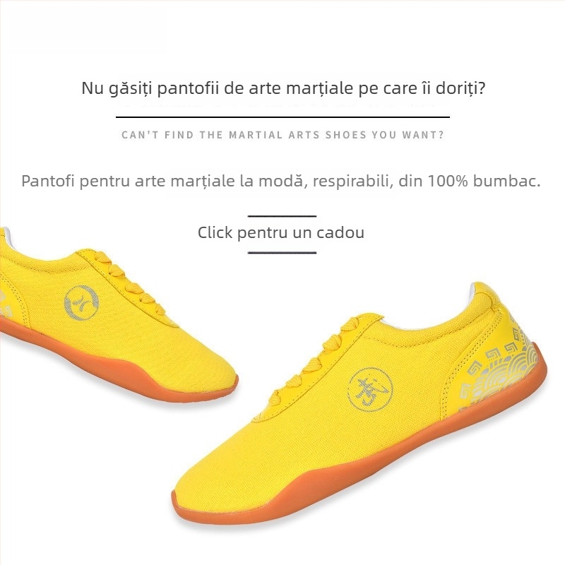Pantofi Tai Chi – partea superioară velur, căptușeală din microfibră de piele, talpă din cauciuc spumă, construcție prin injecție, model LKF0012
