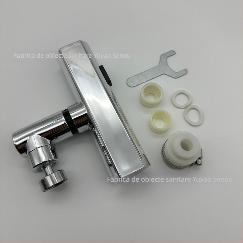 Baterie bucătărie tip cascadă cu extensie rotativă universală — Model Flying Feather; Material: aliaj + corp ABS; Finisare: electroplating; Montaj: cu filet; Temperatura de lucru: 100