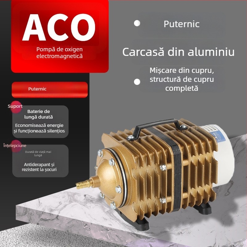 Pompă de aer electromagnetica pentru lacuri și creșterea peștilor — Brand SUNSUN/Sensen; Greutate: 5; Zgomot: 50 dB; Alimentare: AC