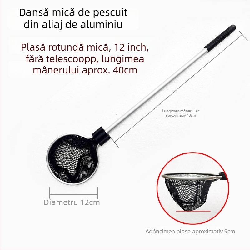 Plasă telescopică pentru acvariu, din aliaj de aluminiu, cu plasă poliester, 500 g, echipament pentru acvariu