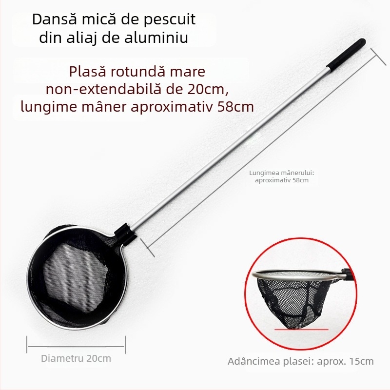 Plasă telescopică pentru acvariu, din aliaj de aluminiu, cu plasă poliester, 500 g, echipament pentru acvariu