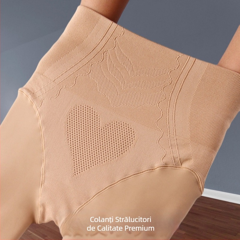 Colanți din nylon cu căptușeală fleece, groși, talie înaltă, ridicare fesieri, modelare picioare, pentru iarnă