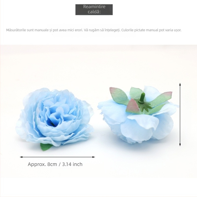 Accesoriu de păr cu floare de peonie artificială - DIY lucrat manual, cu floare de mătase, stil retro, Xin chengzhi, înălțime 8 cm, pentru nunți și ședințe foto