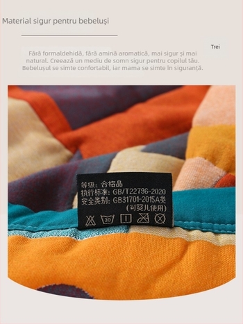 Cuvertură pentru bebeluși – zece straturi de gaze de bumbac, 50% bumbac, 50% poliester, pentru toate anotimpurile, stil simplu și modern