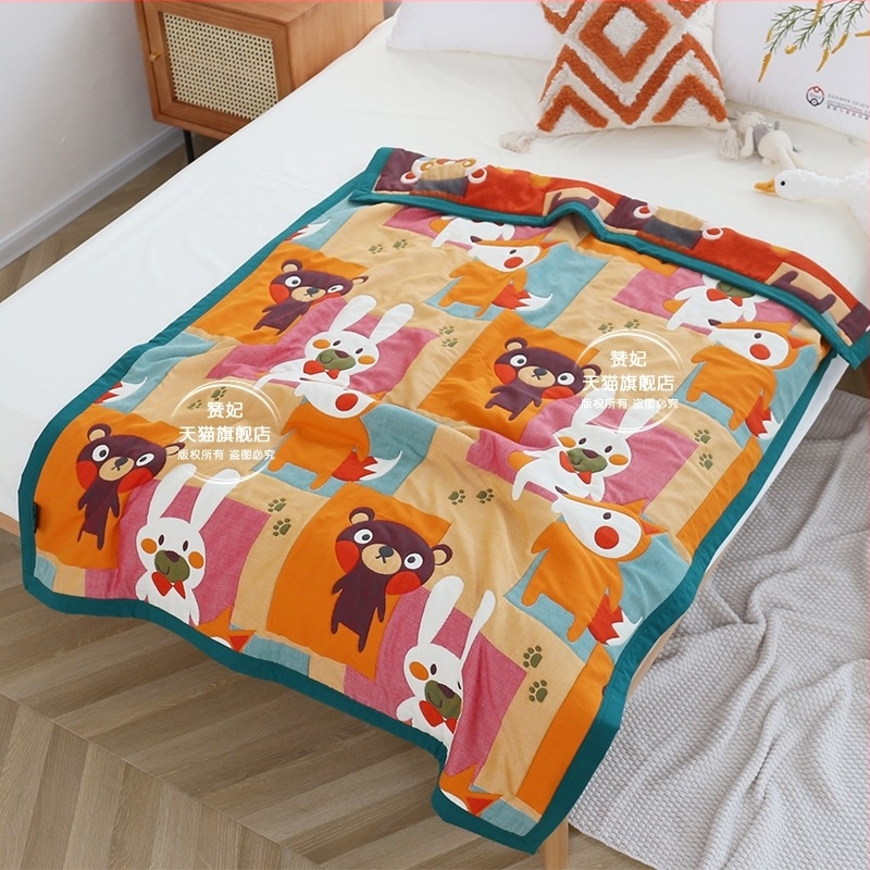 Cuvertură pentru bebeluși – zece straturi de gaze de bumbac, 50% bumbac, 50% poliester, pentru toate anotimpurile, stil simplu și modern