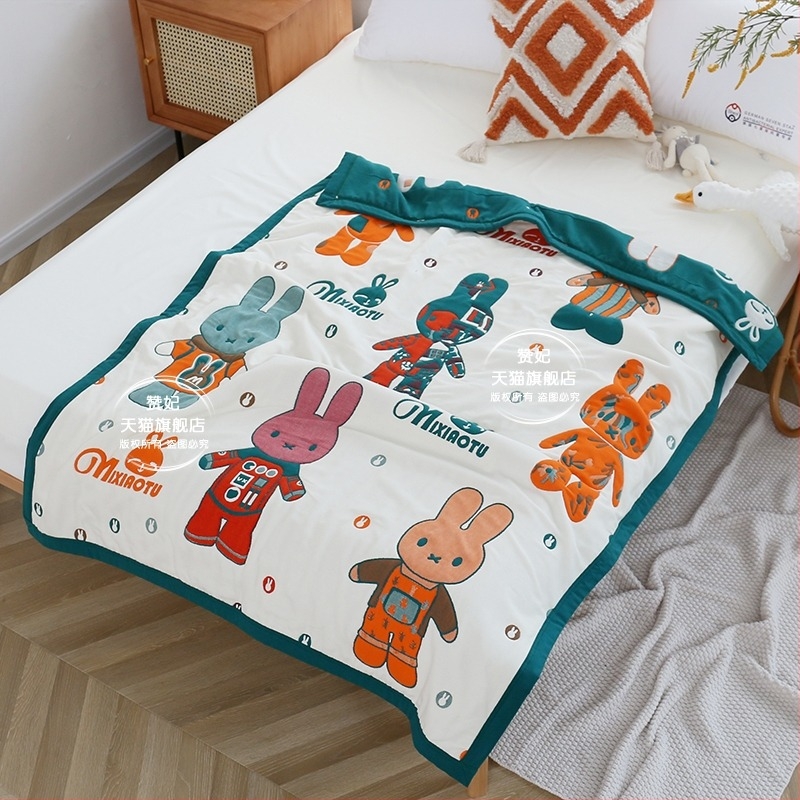 Cuvertură pentru bebeluși – zece straturi de gaze de bumbac, 50% bumbac, 50% poliester, pentru toate anotimpurile, stil simplu și modern