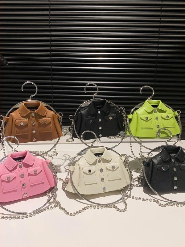 Geantă PU cu formă orizontală pătrată, închidere magnetică, buzunar interior cu fermoar și strat intermediar, Toamnă 2024