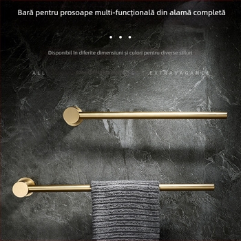 Suport de prosoape din cupru – montaj fără găuri, capacitate 10 kg, un singur strat, stil modern minimalist
