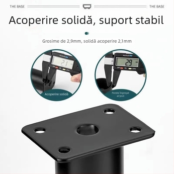 Picioare reglabile pentru mobilier – oțel inoxidabil și oțel laminat la rece; utilizare universală; stil modern minimalist; acoperire emailată în cuptor