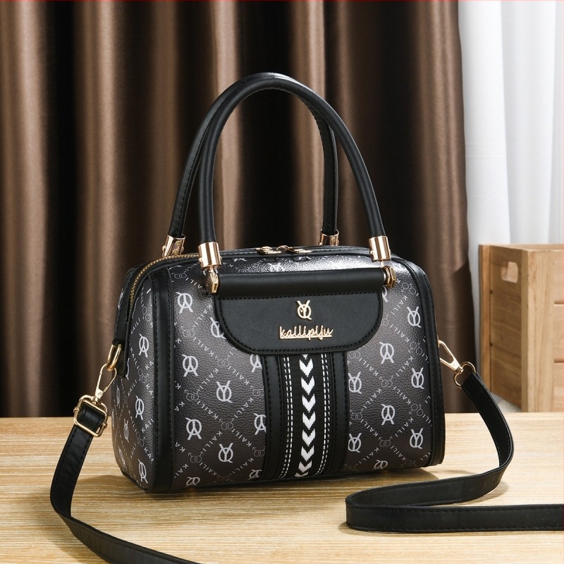 Geantă PU în formă de pernă, ovală, închidere cu fermoar, interior cu buzunar cu fermoar, buzunar pentru telefon și buzunar laminat cu fermoar