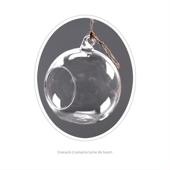 Sticlă borosilicat înalt pentru mini peisaje cu mușchi DIY – Brand Creative Workshop, Ambalaj carton, Sticlă agățabilă