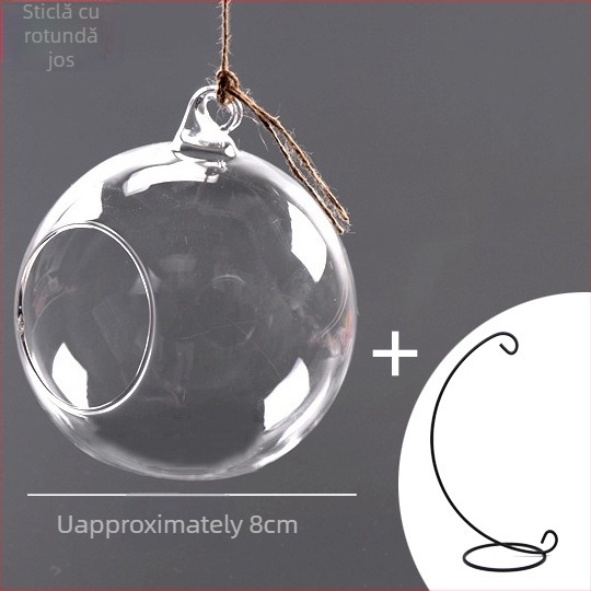 Sticlă borosilicat înalt pentru mini peisaje cu mușchi DIY – Brand Creative Workshop, Ambalaj carton, Sticlă agățabilă