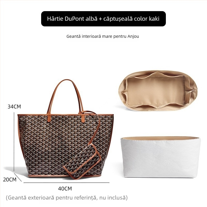 Geantă interioară pentru Goyard Anjou tote, design respirabil, lansare primăvara 2025, material: Alt, cutie: 1 bucată.
