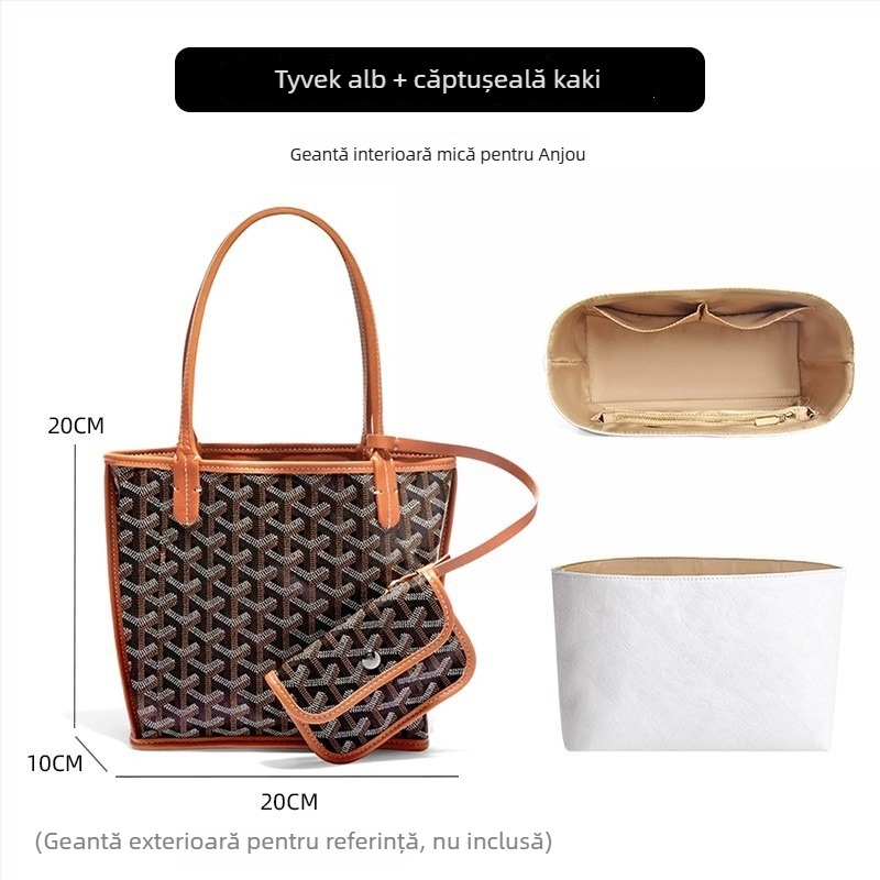 Geantă interioară pentru Goyard Anjou tote, design respirabil, lansare primăvara 2025, material: Alt, cutie: 1 bucată.
