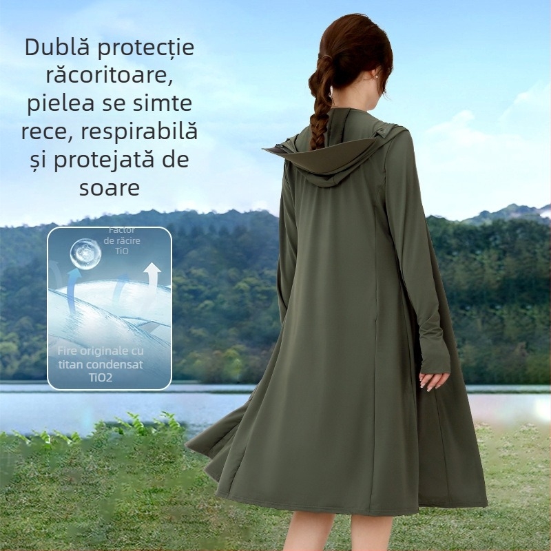 Bluză UV pentru femei, lungă, vară, material poliester, conținut 81–95%, croială simplă, sezon vară 2025