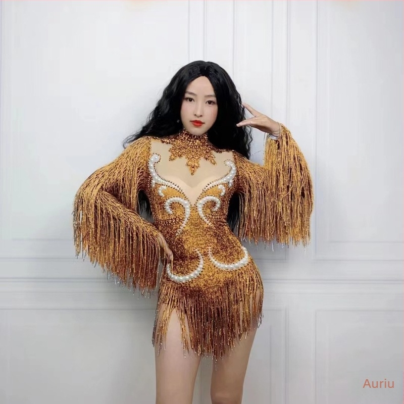 Combinezon cu detalii din perle și panouri din plasă cu model de fluture, material bumbac-poliester, mâneci lungi, croială strânsă, imprimare digitală, primăvara 2025