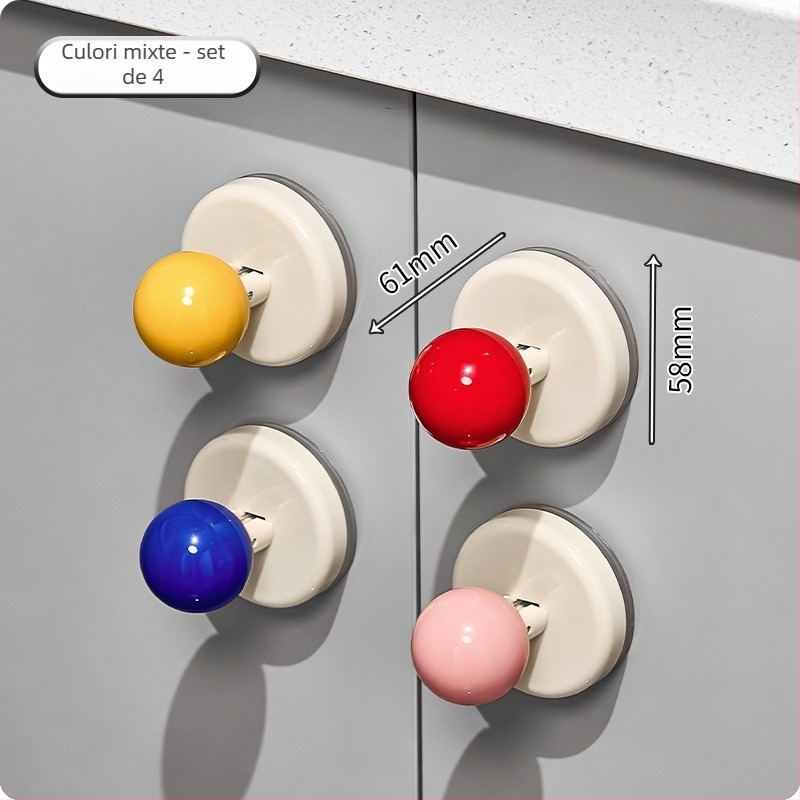 Mâner de ușă cu ventuză pentru uși glisante din sticlă - fără găuri, din plastic, model Ajd2025234