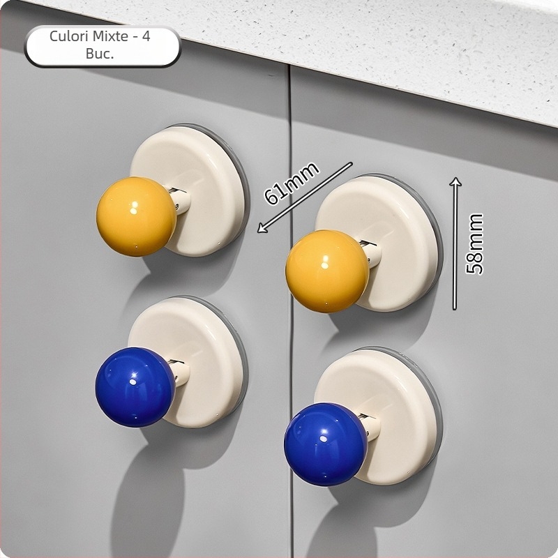 Mâner de ușă cu ventuză pentru uși glisante din sticlă - fără găuri, din plastic, model Ajd2025234